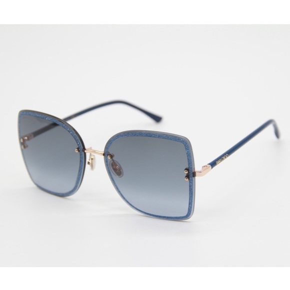 NEW JIMMY CHOO SUNGLASSES JIMMY CHOO LETI/S LKS BLUE WOMEN’S EYEWEAR JIMMY CHOO - Picture 3 of 11